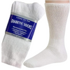 Pel Supply Creative Men's Diabetic Sock, White, 6 Pairs