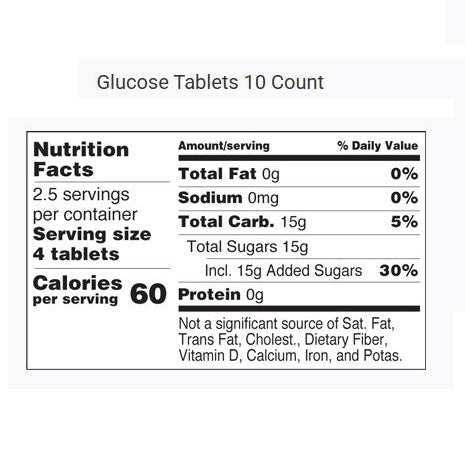 Trividia Health TRUEplus Glucose Tablets, 3.75g Fast-Acting Carbs Per Tablet, Raspberry/Orange Flavors