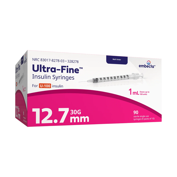 embecta Ultra-Fine Needle U100 Insulin Syringes, BD Becton Dickinson