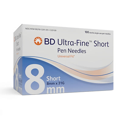 Becton Dickinson Ultra-Fine U100 Insulin Pen Needles, BD