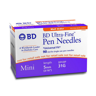 Becton Dickinson Ultra-Fine U100 Insulin Pen Needles, BD