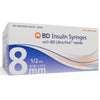 BD Ultra-Fine Needle U100 Insulin Syringes, Becton Dickinson