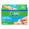 Medline Curad Alcohol Prep Pads, 70% Isopropyl Alcohol, 2-Ply, Medium, Sterile, Box of 100, CUR45585RB