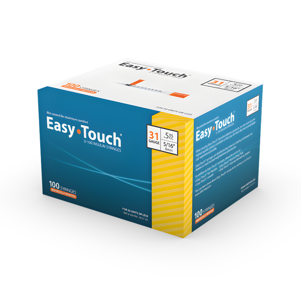 MHC Easy Touch U100 Syringes, EasyTouch – Discreet Diabetes Supplies