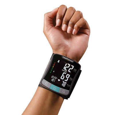 HealthSmart Premium Talking Digital Wrist Blood Pressure Monitor, Fits wrists 5.25 to 8.5 Inches