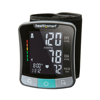 HealthSmart Premium Talking Digital Wrist Blood Pressure Monitor, Fits wrists 5.25 to 8.5 Inches