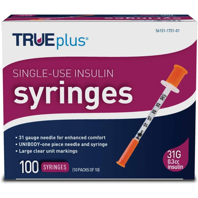 Trividia TRUEplus U100 Insulin Syringes, TRUE plus