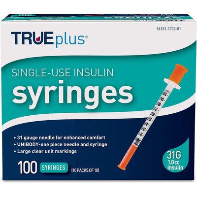 Trividia TRUEplus U100 Insulin Syringes, TRUE plus