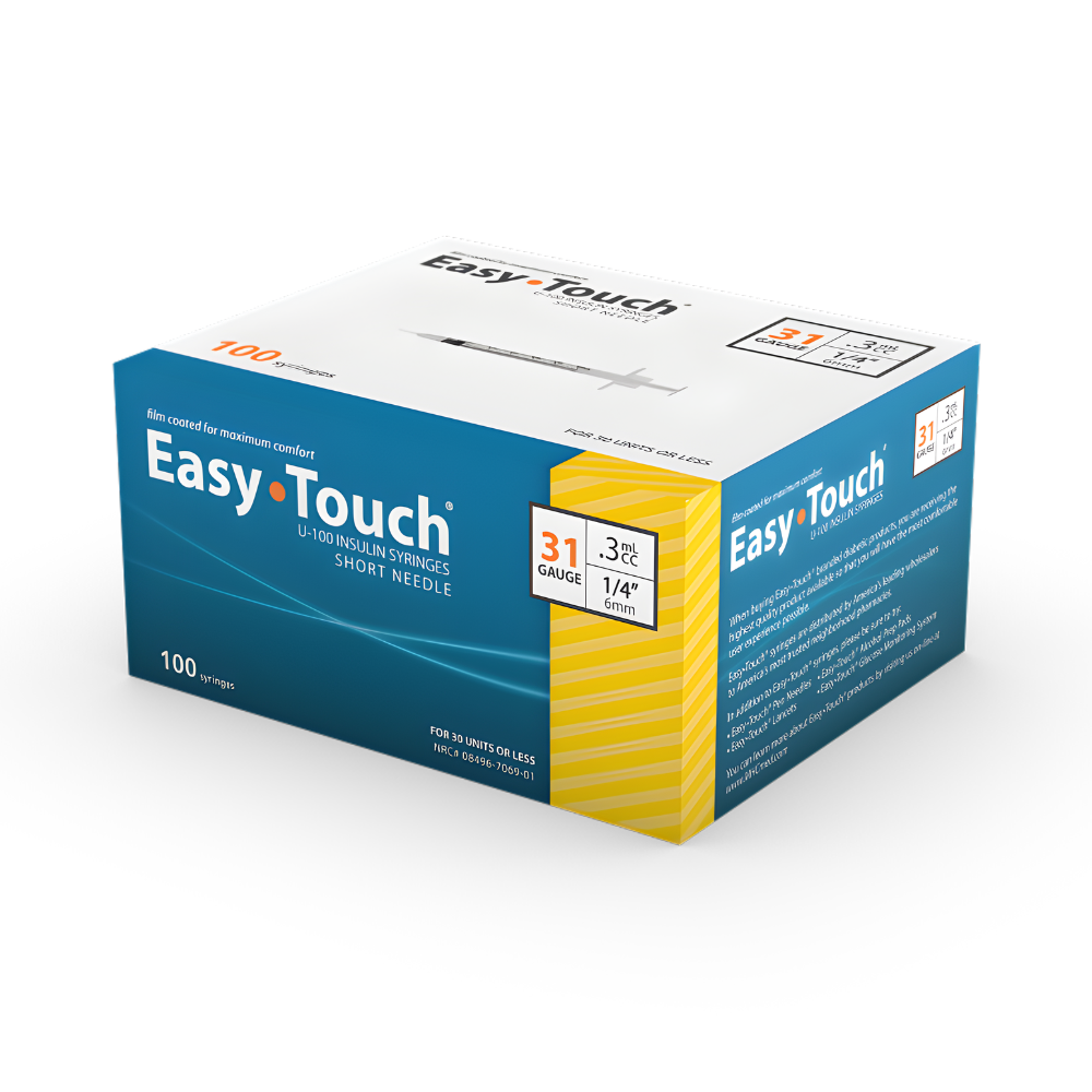 MHC Easy Touch U100 Syringes, EasyTouch – Discreet Diabetes Supplies