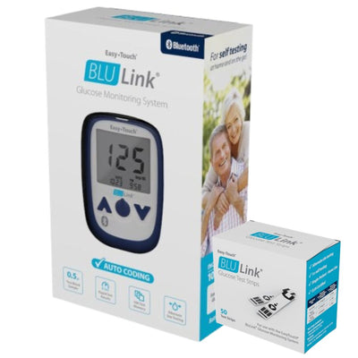 MHC EasyTouch BluLink Blood Glucose Test Strips / Meter / Monitoring Kit