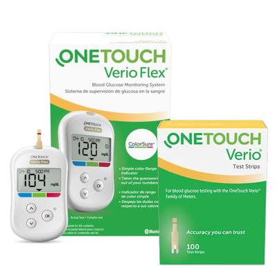 Lifescan OneTouch Verio Flex Blood Glucose Test Strips / Meter / Monitoring Kits