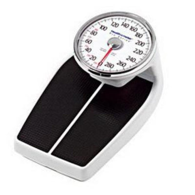 Pelstar Professional Home Care Mechanical Floor Scale 400 lb Capacity, White, Durable Non-skid Platform Mat