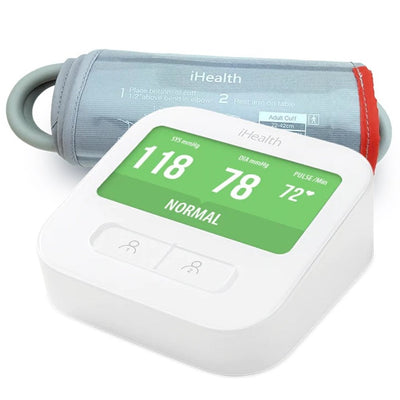 iHealth Clear Wireless Upper Arm Digital Blood Pressure Monitor with Standard Size Cuff, Fits arms 8.6 to 16.5 Inches (22 cm - 42 cm)