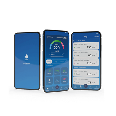 MHC EasyTouch BluLink Blood Glucose Test Strips / Meter / Monitoring Kit