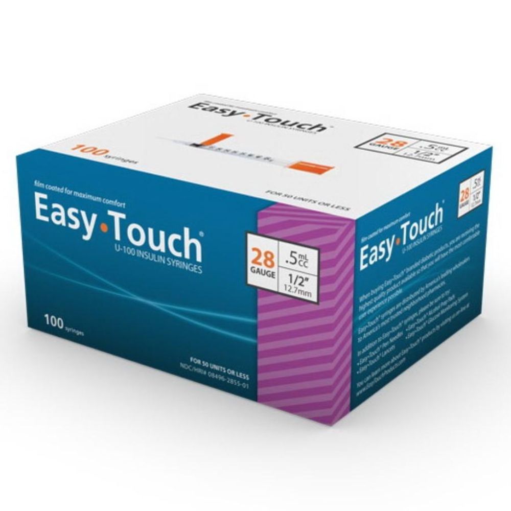 MHC Easy Touch U100 Syringes, EasyTouch – Discreet Diabetes Supplies
