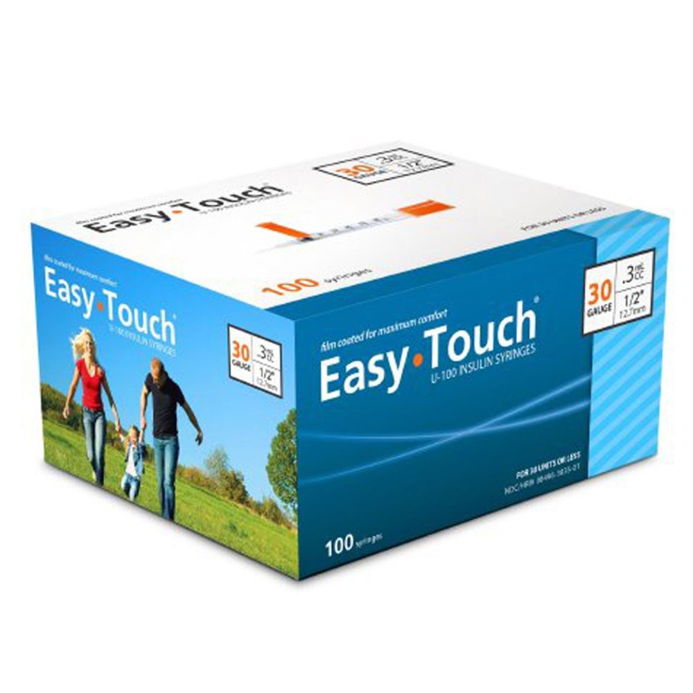 MHC Easy Touch U100 Syringes, EasyTouch – Discreet Diabetes Supplies