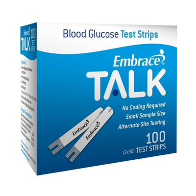 Omnis Health Embrace Talk Blood Glucose Test Strips / Meter / Monitoring Kits