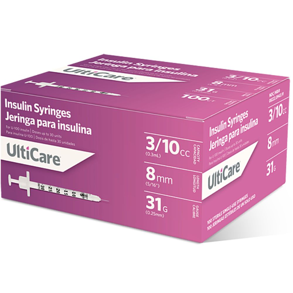 Ultimed UltiCare U100 Syringes – Discreet Diabetes Supplies