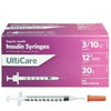 Ultimed UltiCare 30G 1/2in (12.7mm) 3/10cc (0.3mL) U100 Insulin Syringes, 30 Gauge (0.30mm), 91003