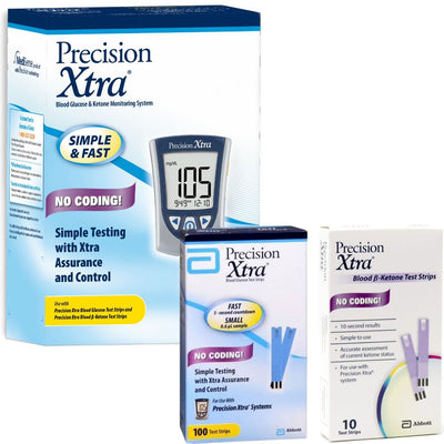 Abbott Precision Xtra Blood Glucose/Ketone Test Strips / Meter / Monitoring Kits