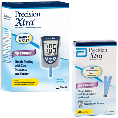 Abbott Precision Xtra Blood Glucose/Ketone Test Strips / Meter / Monitoring Kits