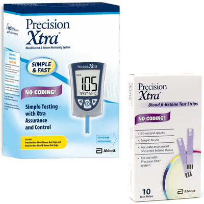 Abbott Precision Xtra Blood Glucose/Ketone Test Strips / Meter / Monitoring Kits
