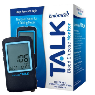 Omnis Health Embrace Talk Blood Glucose Test Strips / Meter / Monitoring Kits
