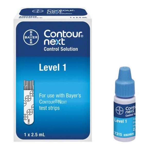 Bayer Contour Next Blood Glucose Control Solution, Level 1 Low, 2.5mL, 567315