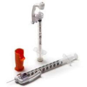 BD SafetyGlide 29G (0.33mm) 1/2in (12.7mm) 1/2cc (0.5mL) Becton Dickinson U100 Insulin Syringes