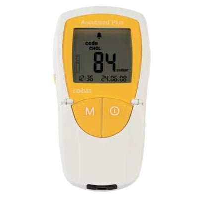 Roche Diagnostics Accutrend Plus Blood Glucose Meter Kit, Sugar Level Monitoring System with Strip Technology, Enhanced Memory, 05346754160