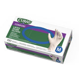 Medline Curad Latex Exam Glove, Non-Sterile, Powder-free, Textured Latex Exam Glove, Secure Grip