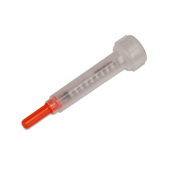 Covidien Monoject Rigid Pack 28G 1/2in (12.7mm) 1cc (1mL) U100 Insulin Syringes, 28 Gauge (0.36mm), Box of 100
