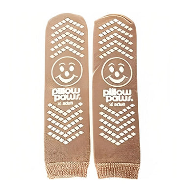 Pillow Paws Terries Non-Slip Hospital Socks With Grips, Soft Terry Cloth
