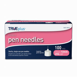 Trividia TRUEplus 29G (0.33mm) 1/2in (12.7mm) 100 U100 Insulin Pen Needles