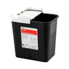 Kendall SharpSafety RCRA Hazardous Waste Container, Hinged Lid with Snap Cap, 2GL Capacity, Black