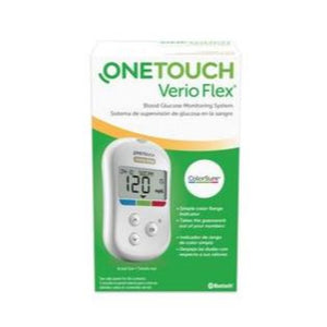 Lifescan OneTouch Verio Flex Blood Glucose Meter, Sugar Level Monitoring System with ColorSure Technology, 70024044I
