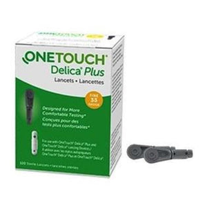 Lifescan 33G (0.20mm) OneTouch Delica Plus Lancets, 33 Gauge, Box of 100, One Touch