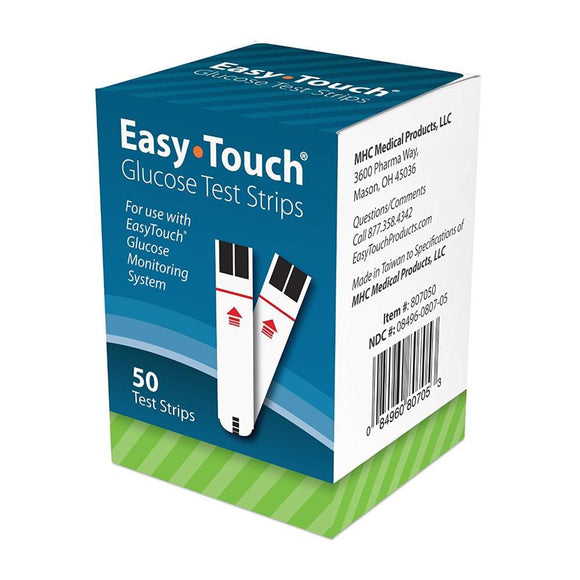 MHC Medical EasyTouch Blood Glucose Test Strips (50 count)