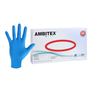Ambitex Select Series N400 Nitrile Exam Glove, Non-sterile, Powder-free, Latex-free, Blue