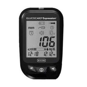 Arkray Glucocard Expression Talking Blood Glucose Meter, Sugar Level Monitoring System with Fully Audible Bilingual Voice Features, 6 Second Results, Auto-Coding, 570001