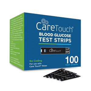 Care Touch Blood Glucose Test Strips, No Coding, Box of 100, CT-100