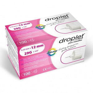 HTL-Strefa Droplet 29G (0.33mm) 1/2in (12.7mm) 100 U100 Insulin Pen Needles