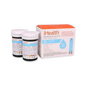 iHealth Blood Glucose Test Strips, No Coding, Box of 50
