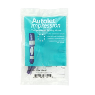 Owen Mumford Autolet Impression Advanced Lancing Device, Comfort Zone Technology, 7 Customizable Penetration Depth Settings, AT0271