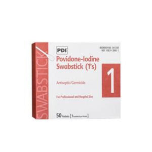PDI PVP Prep Pads, 10% Povidone-Iodine, Medium 1-1/5" x 2-3/5", Box of 100