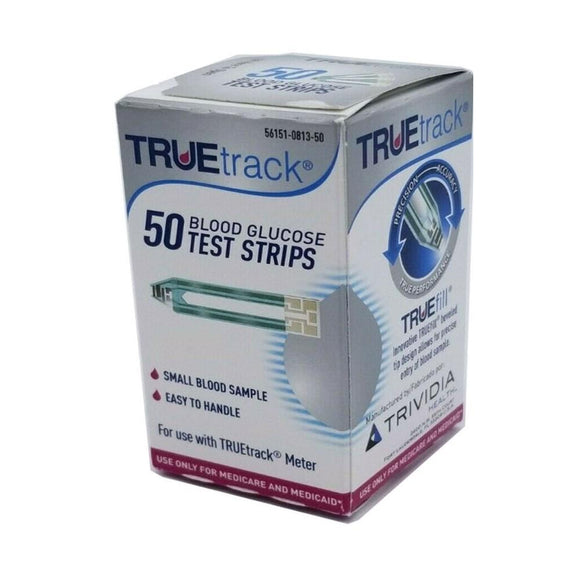 Trividia Health True Track Blood Glucose Test Strips, Quad-Electrode Technology, Box of 50